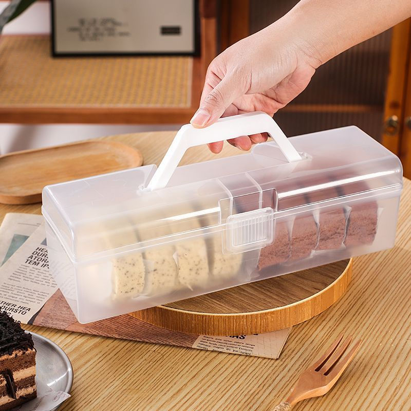 TQ~Reusable refrigerated pastry bread preservation box, towel roll cake roll portable storage box, p