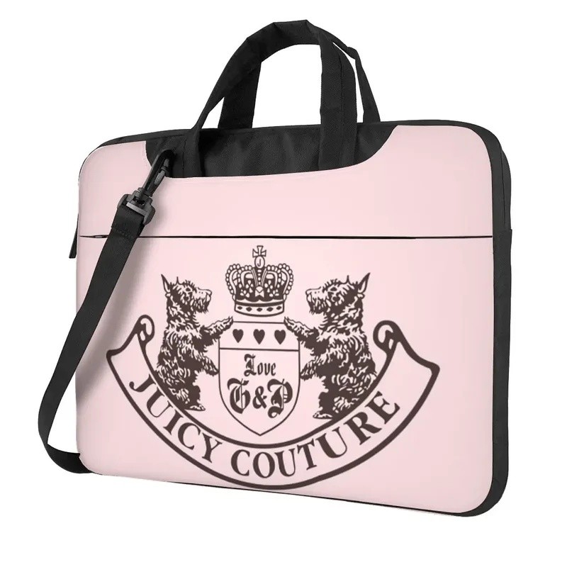 Y2k Juicy Couture Crest Túi đựng máy tính xách tay đeo chéo Túi đựng máy tính xách tay bảo vệ chống 