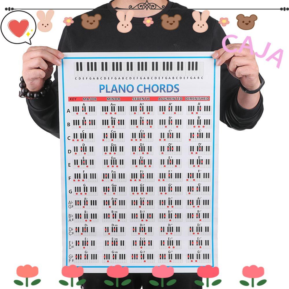 CAJA1 Tablature Piano Chords Trẻ Em Quà Tặng Bàn Phím Nhạc Cụ Poster Dành Cho Học Sinh 88 Chìa Khóa 