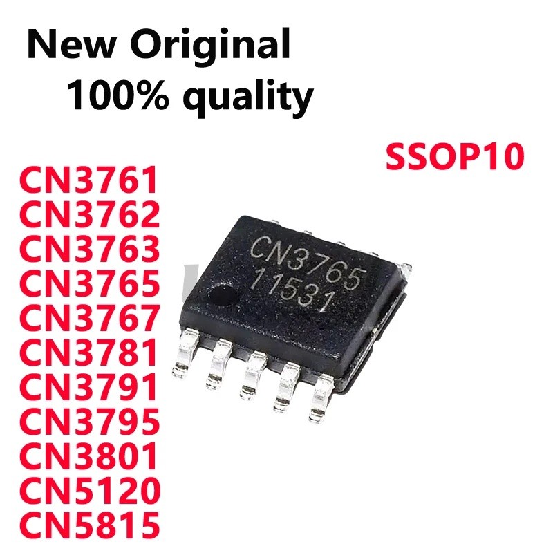 5 CHIẾC CN3761 CN3762 CN3763 CN3765 CN3767 CN3781 CN3795 CN3801 CN5120 CN5815 SSOP10 Chip IC Còn Hàn
