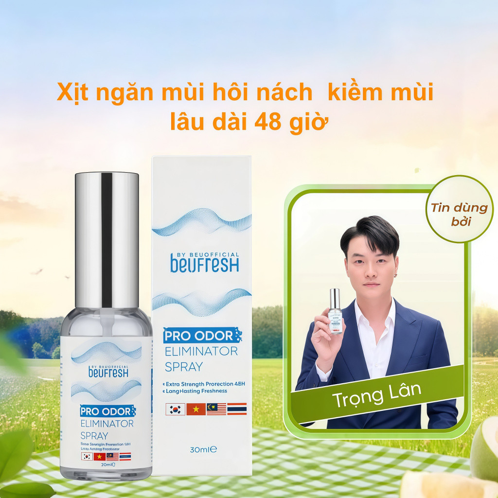 Xịt Khử Mùi Toàn Thân Beufresh – Ngăn Tiết Mồ Hôi  Khử Mùi Cơ Thể Hiệu Quả – 30ml