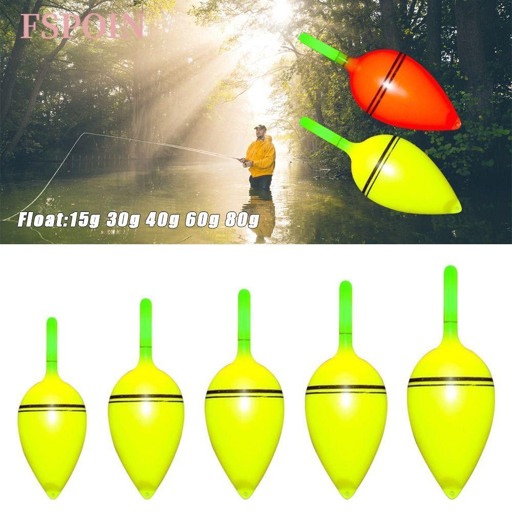 Phao câu cá bằng nhựa FSPOIN, Câu cá ban đêm Phao phát sáng, Câu cá trên đá Câu cá đúc dài Câu cá nổ