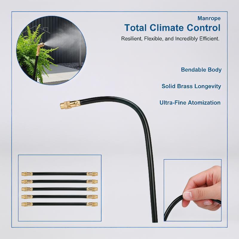RO > 5 Cái 20 / 30CM 360° Uốn Cong Vòi Phun Sương Bằng Đồng 8MM Qui Connect Tưới Vườn Tự Động Tưới C