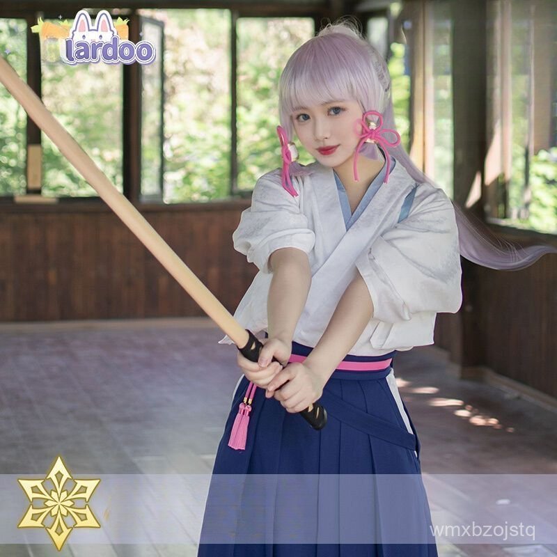 Genshin Kamisato Ayaka Kimono cos Đồng phục Kendo của Kamisato Ayato cosplay Hiệu suất trò chơi và b