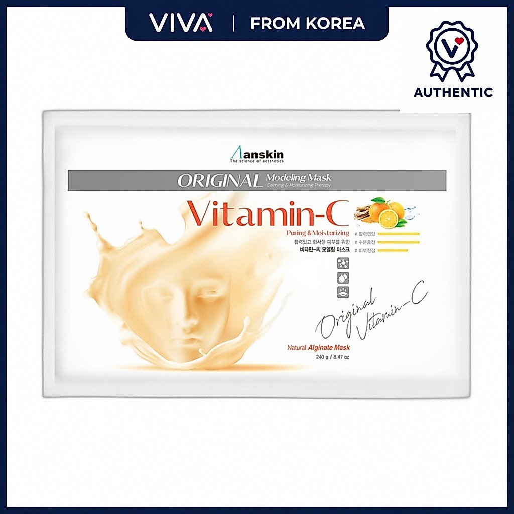 [anskin] Mặt nạ mô hình Vitamin-C chính hãng, 240g, 1 mặt nạ mô hình Hàn Quốc / Hiệu ứng làm sáng da
