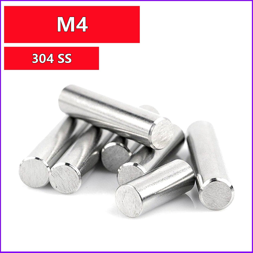 Linh Kiện Máy SUS304 Chân Định Vị Hình Trụ M4x60-100mm Cho Thiết Bị Chính Xác Chống Ăn Mòn [YL-PH]