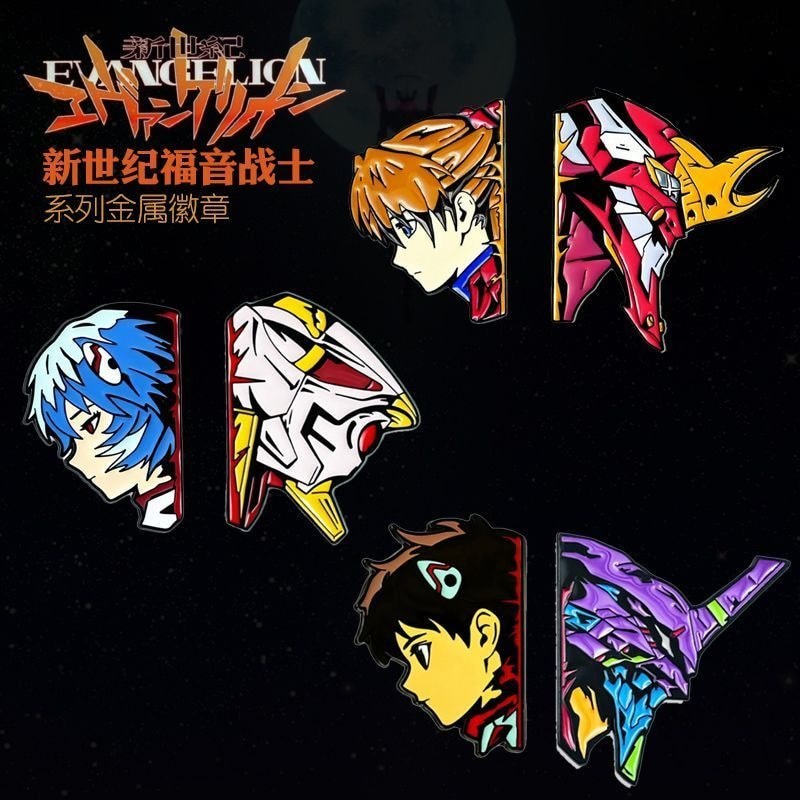 Neon Genesis Evangelion Asuka Huy Hiệu Kim Loại Asuka Huy Hiệu Kim Loại Ayabole Anime Hàng Hóa Trâm 