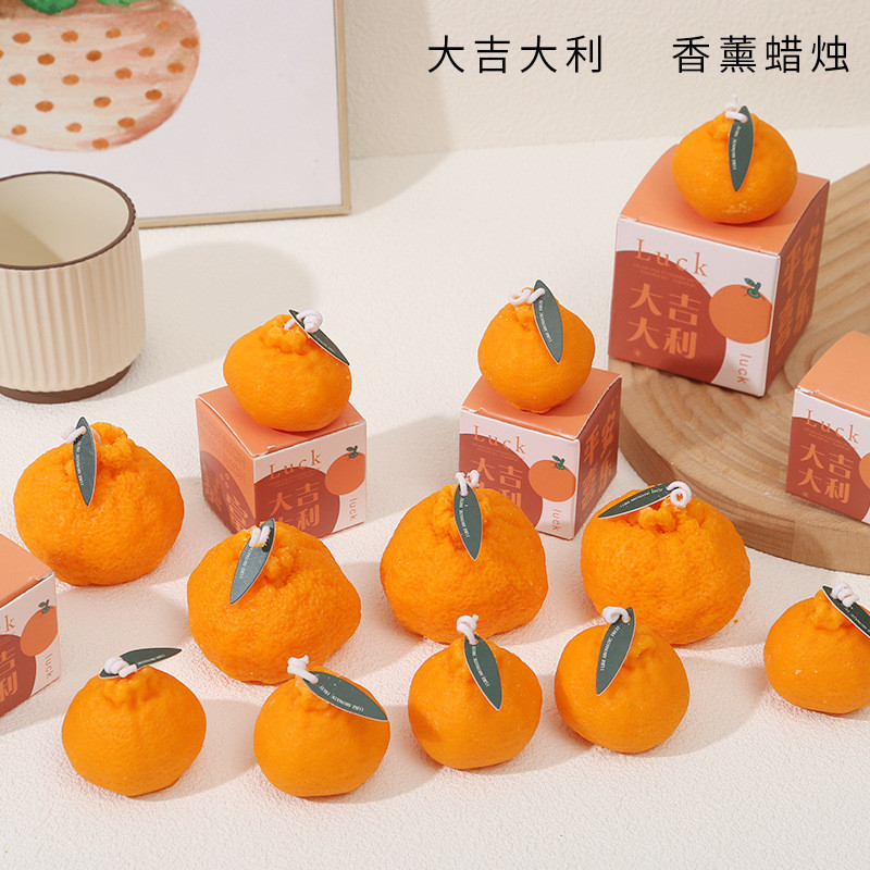 Preferred#Ugly Orange Scented Candle, Long-Lasting Fragrance, Creative Candle Holder, Home Decoratio