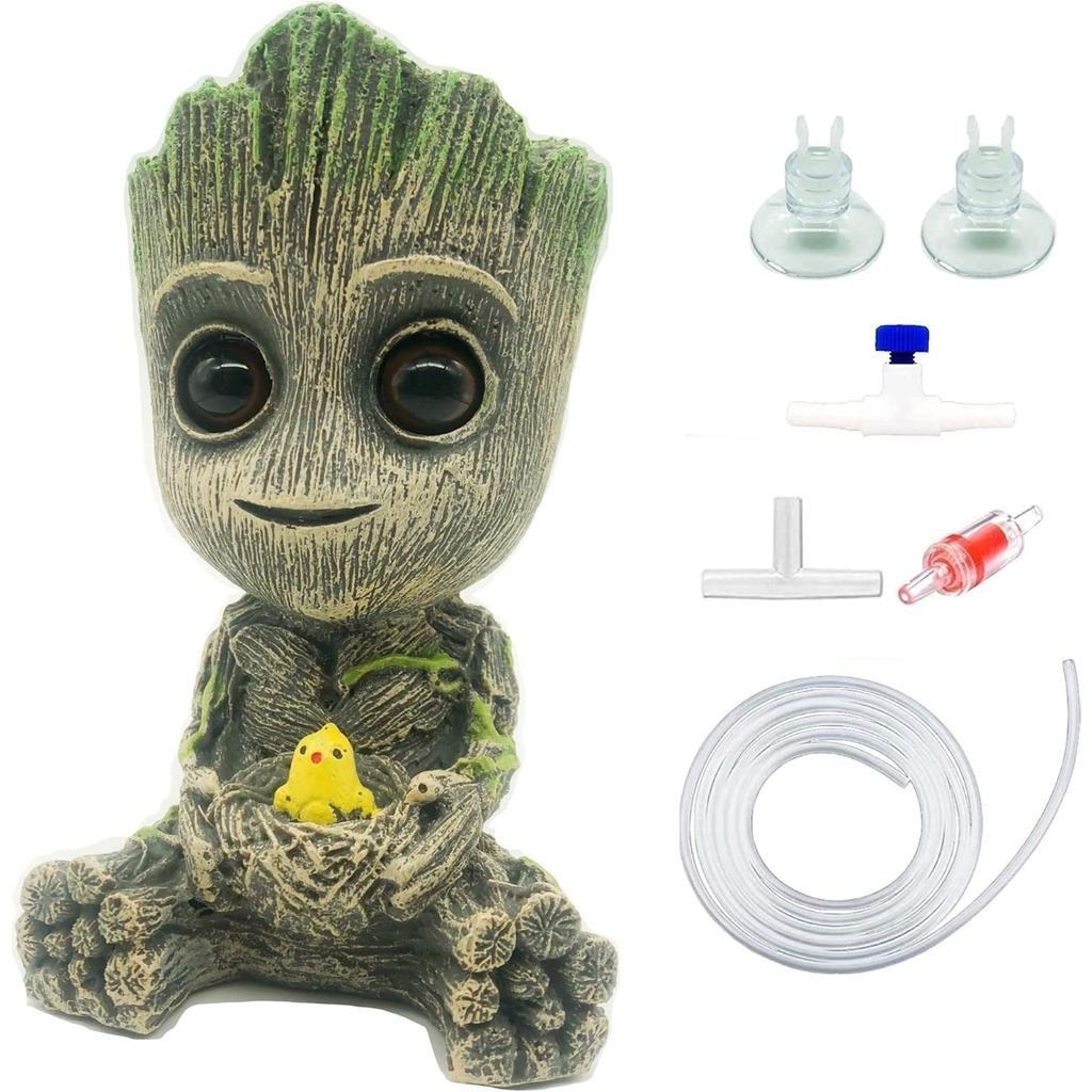 Bể cá Groot Air Bubbler Trang trí bể cá Bộ đá không khí PQCE