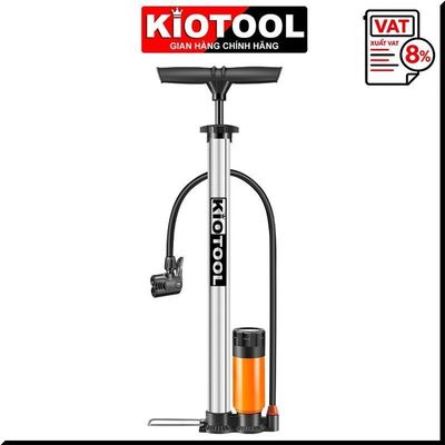 Bơm Xe Đạp Xe Máy Kiotool Inox – Đầu Bơm Thông Minh, Kèm Bơm Bóng, Đồng Hồ 160 PSI