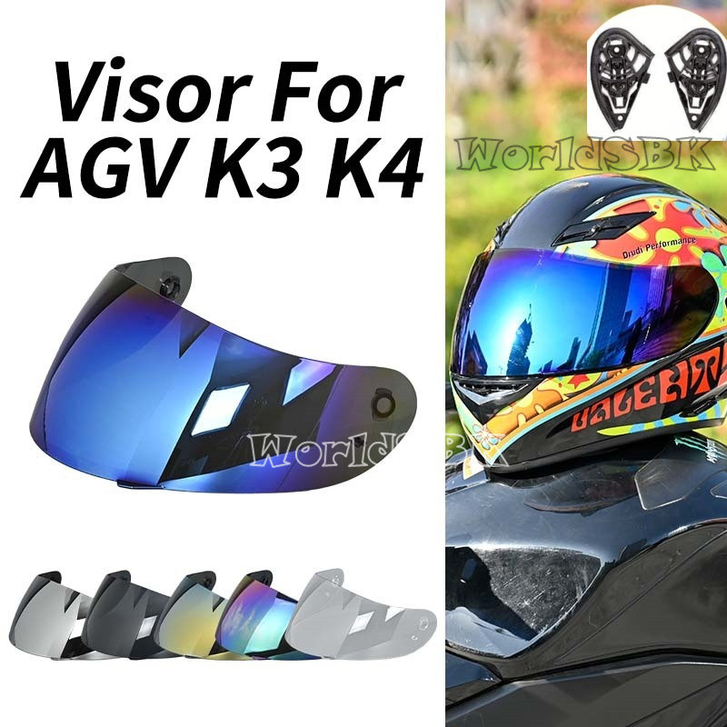 Tấm che mũ bảo hiểm cho AGV K3 K4 Casco Moto Phụ kiện K3 Shield Uv Protection K4 Mũ bảo hiểm Ống kín