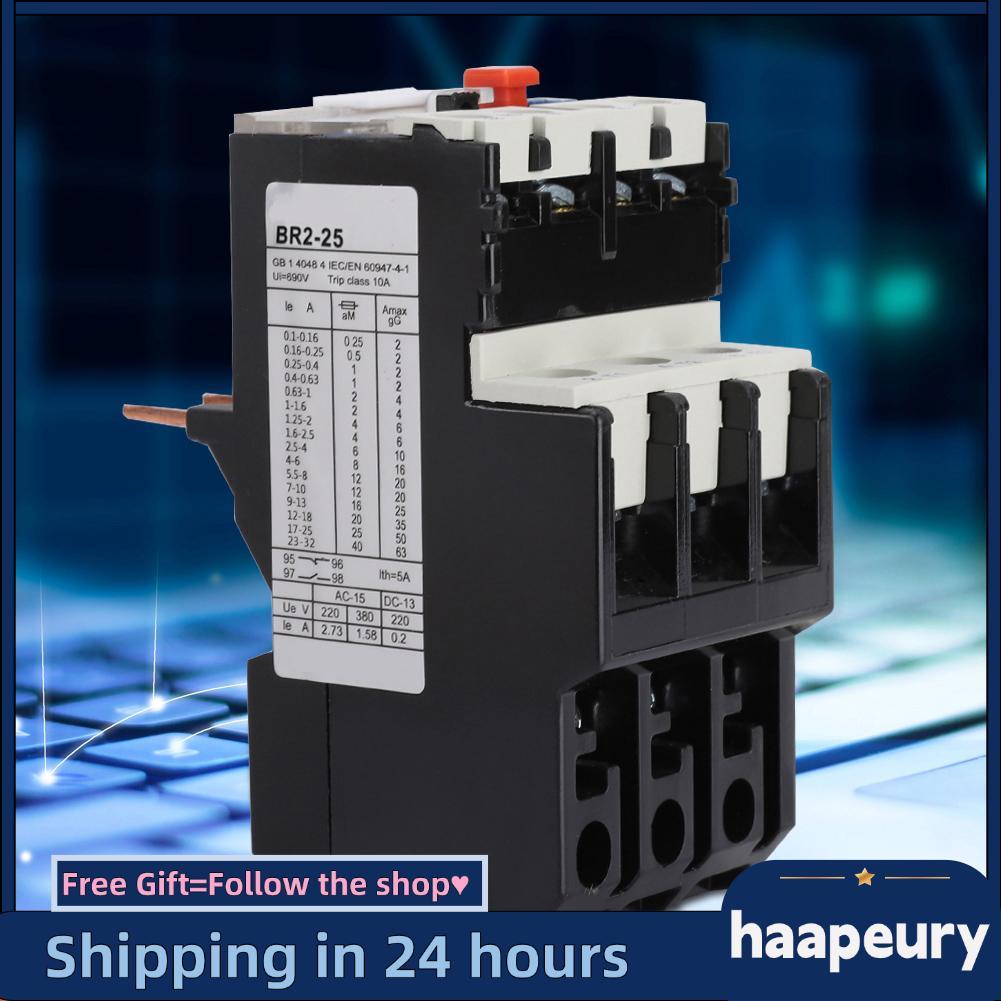 Haape Rơle NR2-25 Rơle bảo vệ động cơ điều chỉnh nhiệt Rơle quá tải( 2)