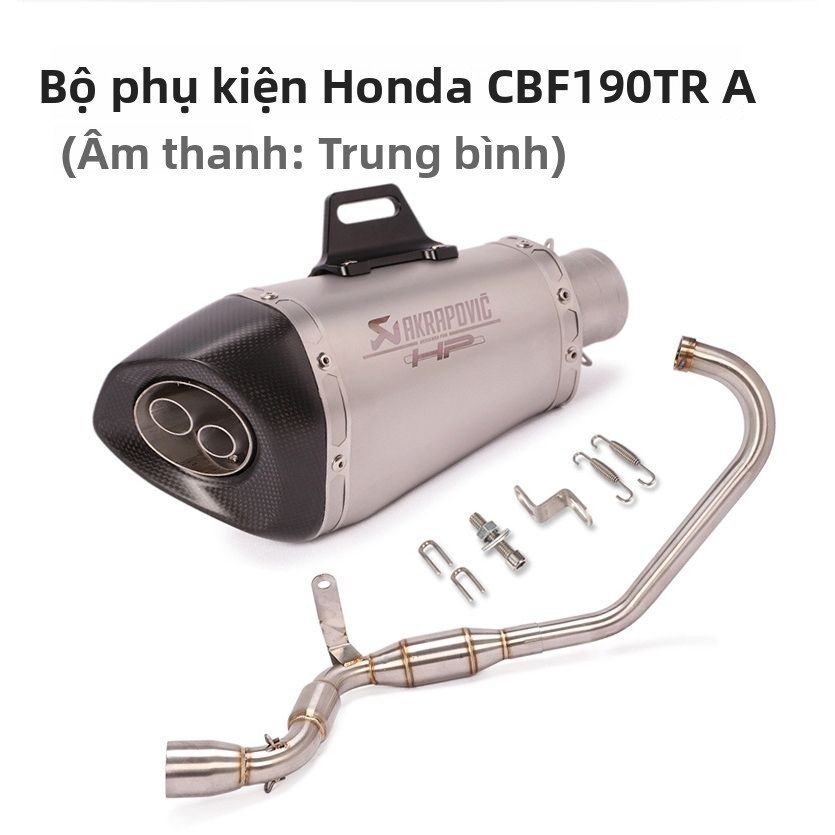 Ống xả toàn đoạn cho xe máy Honda CBF190R CB190R CBF190TR chất liệu cao cấp âm thanh trầm ấm
