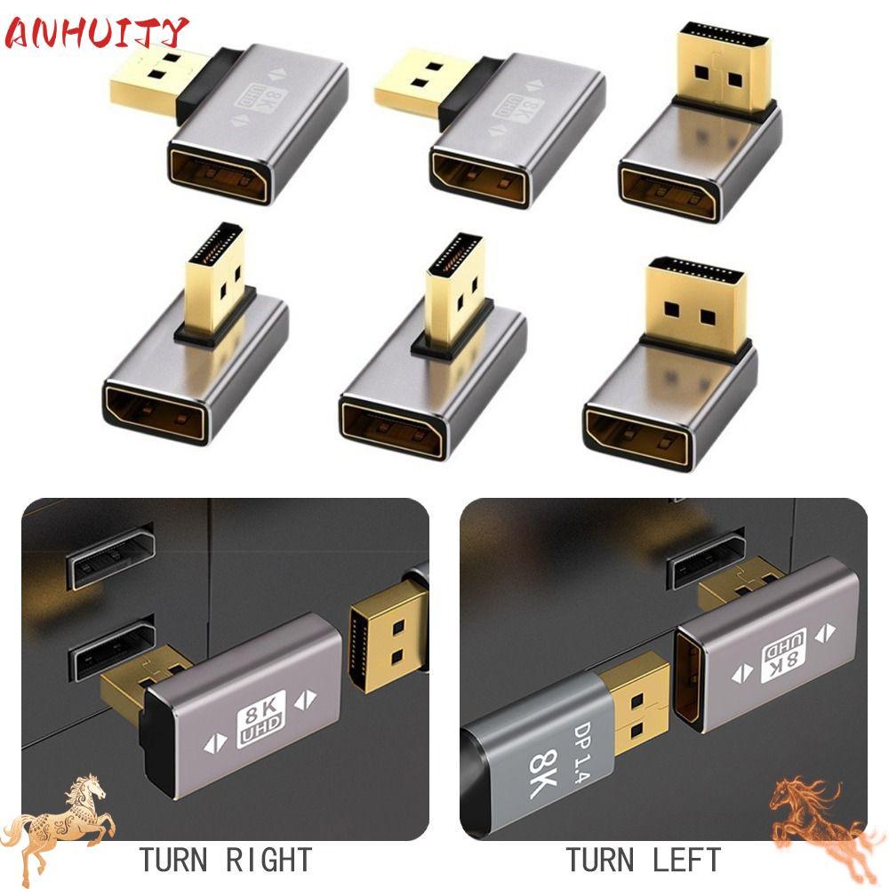 Bộ chuyển đổi cổng hiển thị ANHUITYJ, Bộ chuyển đổi DP1.4 DP Nam sang Nữ góc 90 độ, Bộ chuyển đổi DP