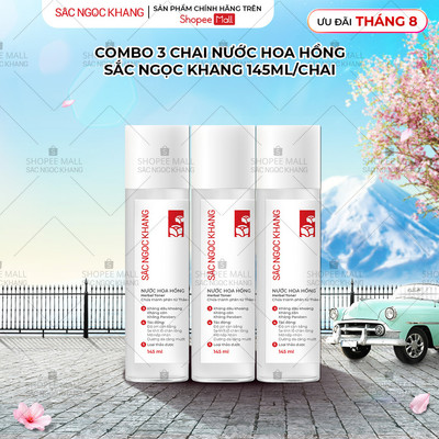 Combo 3 Chai Nước Hoa Hồng Sắc Ngọc Khang 145ml/Chai