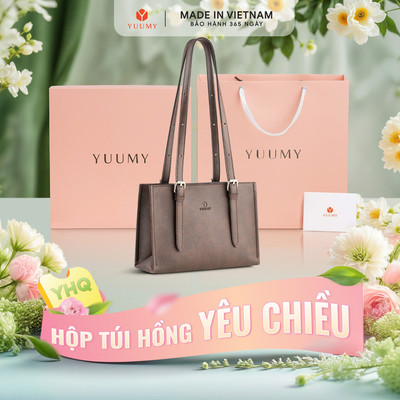 Bộ hộp quà YUUMY (Túi đeo vai nữ YUUMY YN269 + Hộp quà YHQ2 + Túi giấy YTG2 + Túi rút BVR3838 + Thiệp cảm ơn YBT1)