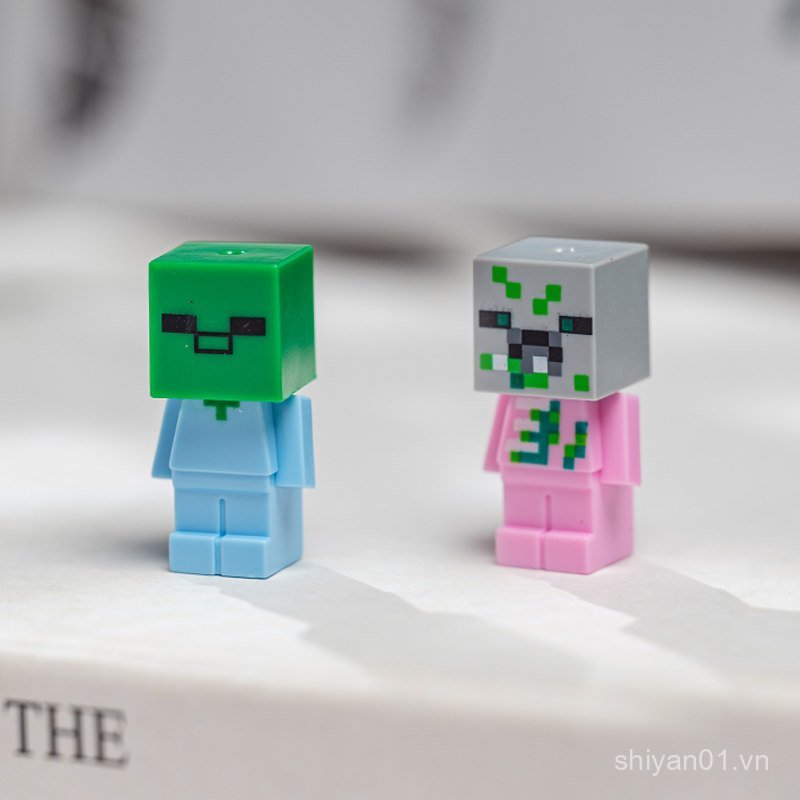 Bé Zombie Pigman Minifigure MC Khối Xây Dựng Zombie Kinh Dị Đồ Chơi Đồ Trang Trí Lắp Ráp Đồ Trang Tr