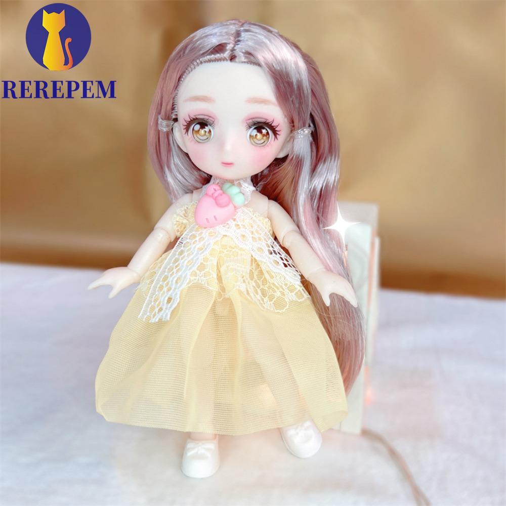 MARTIN1 16cm Anime Mắt Đồ Chơi Búp Bê, 1 / 8 Di Động Khớp Kawaii Bjd Doll, Thời Trang Mini Dễ Thương