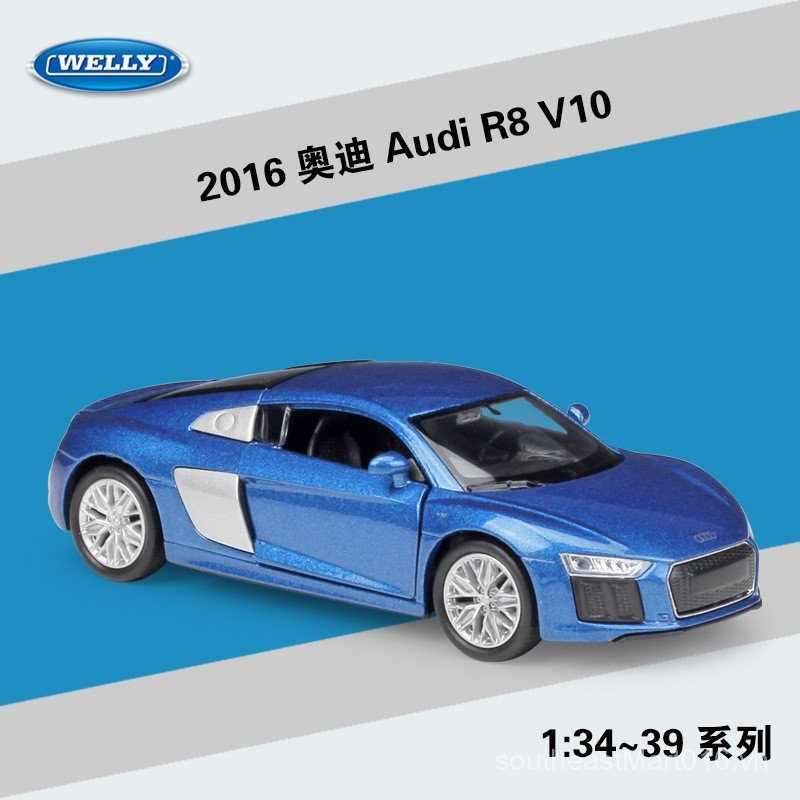 [Giảm Giá] WELLY WELLY 1: 36 Audi 2016 Audi R8 V10 Mô Hình Xe Mô Phỏng Kéo Lại Xe 7.21 1DUH