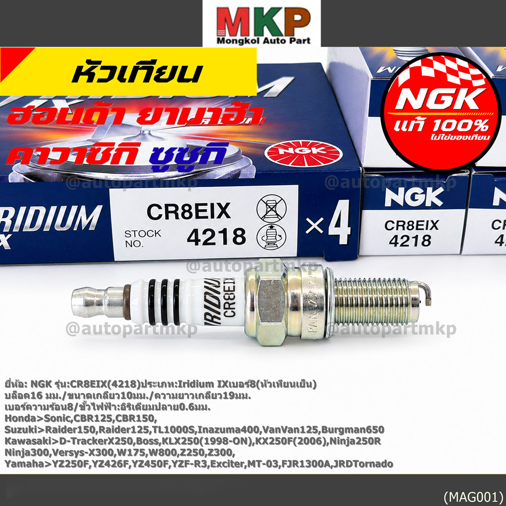 Bugi đặc biệt NGK IRIDIUM IX CR8EIX (4218) Suzuki Raider150 Raider125TL1000SInazuma400 VanVan125 Bur