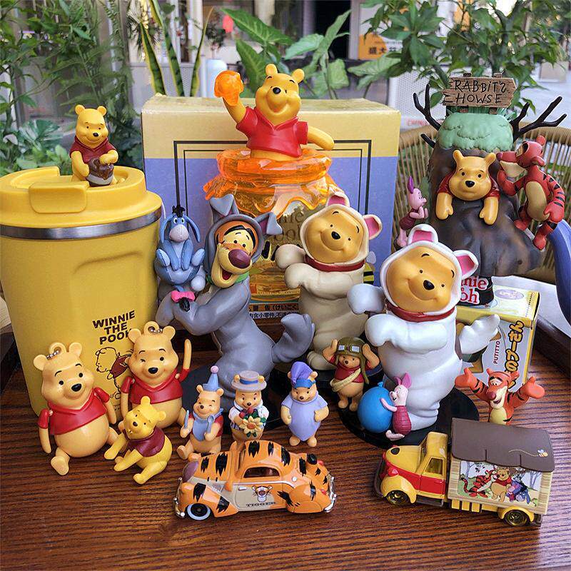 Hoạt Hình Winnie the Pooh Hình Tigger Piglet Piglet Pig Donkey Nhựa Búp Bê Mô Hình Bánh Trang Trí Bú