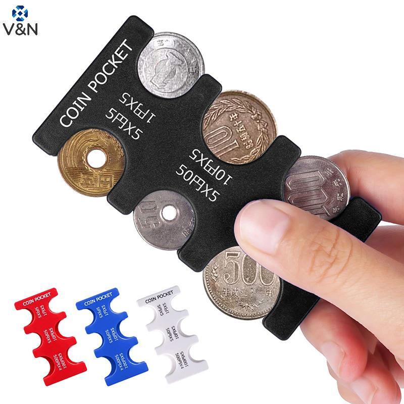 Bộ sưu tập tiền xu V & N Ví đựng ví đựng tiền xu cho ô tô Hộp đựng tiền xu Mini Nhật Bản Hộp đựng xu