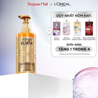Dầu xả dưỡng tóc suôn mượt tóc cao cấp L'Oreal Paris Extraordinary Oil Smooth 440ml