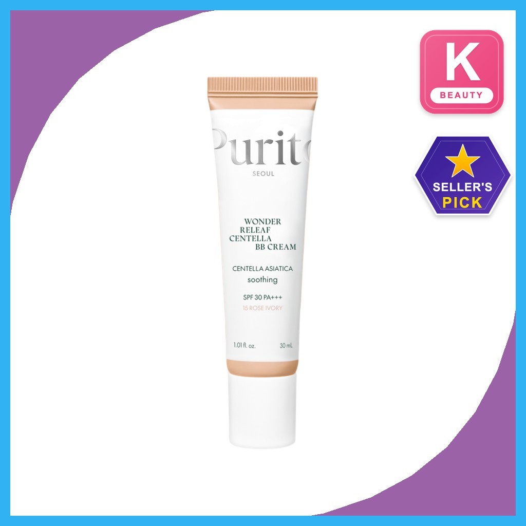 [PURITO] Wonder Releaf Centella BB Cream 30ml 1 cái / Trang điểm mặt Hàn Quốc / Chăm sóc che mặt tự 