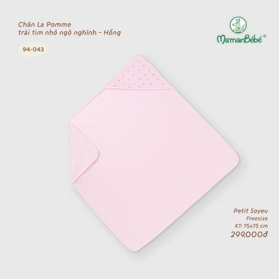 Chăn La Pomme trái tim nhỏ ngộ nghĩnh - Sợi Petit Soyeu thoáng mát - Bé gái - Freesize