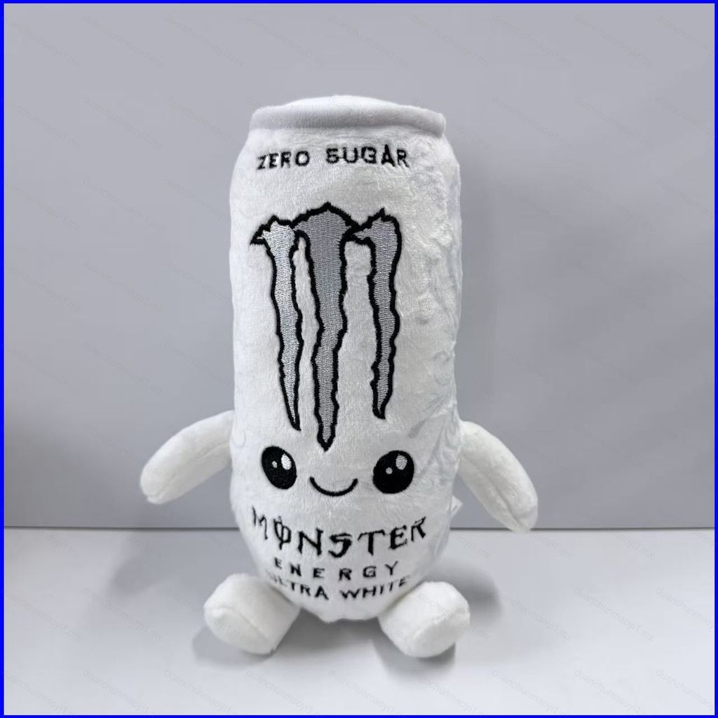 Monster Energy Ultra White Zero Sugar Drink Can Plushie Hoạt Hình Đồ Uống Nhồi Bông Đồ Chơi Gối Mềm