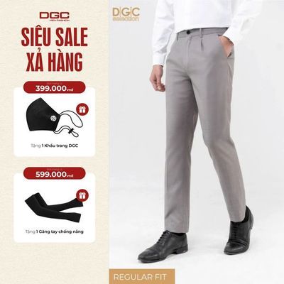 Quần âu nam 1 ly SQTBB06M - Dáng suông cạp vuông, phù hợp công sở lịch sự