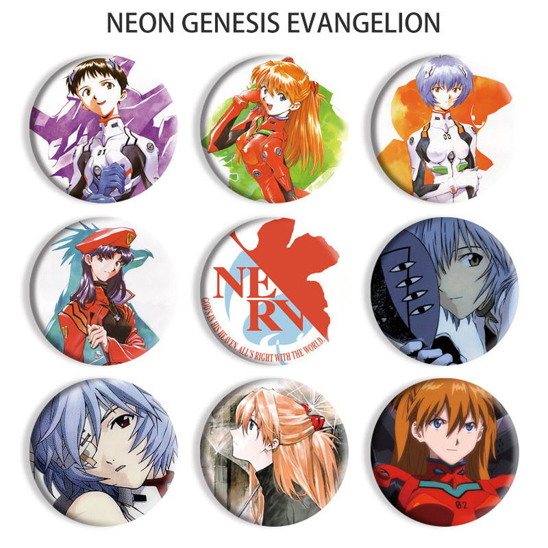 2026EVA Neon Genesis Evangelion Huy Hiệu Anime Series Bar Chirp Vòng Thổ Cẩm Phụ Kiện Mặt Dây Chuyền