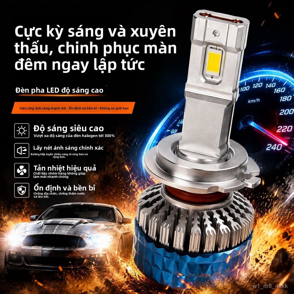 Bóng đèn LED laser ô tô H4/H7 đèn pha bi cầu siêu sáng độ đèn tăng sáng cao cấp