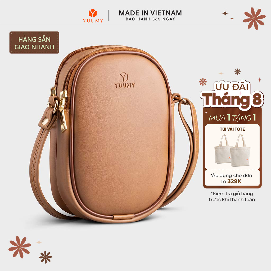 Túi Yuumy (Thời trang nữ đựng điện thoại size 12 - Túi đeo chéo da Seasand YN119) Bagsmart