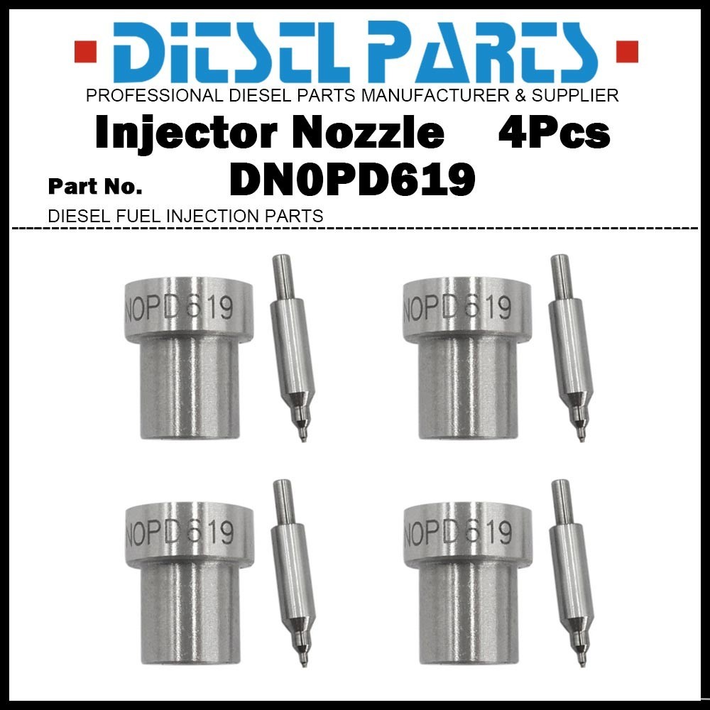 4 Đầu phun nhiên liệu Diesel DN0PD619 DNOPD619 cho Toyota 1KZ-T / 1KZ-TE / 5LE
