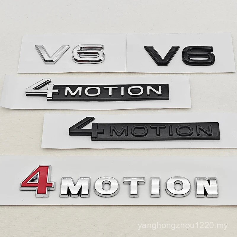 Áp dụng cho-3D ABS Xe Chữ Logo 4Motion V6 Phía Sau Thân Xe Huy Hiệu Biểu Tượng Miếng Dán Đề Can Cho 