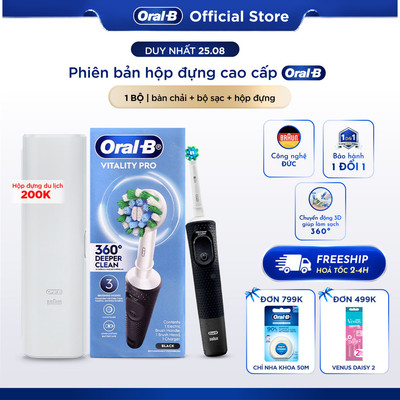 [KOL] Phiên Bản  Hộp Đựng Bàn Chải Điện ORAL-B VITALITY Pro 3 CHẾ ĐỘ Làm Sạch Sâu Từng Kẽ Răng