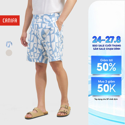 Quần short nam CANIFA in hoạ tiết quần đùi đi biển 8BS26S014