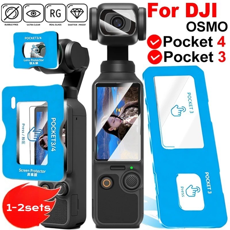 1-2 Bộ Dành Cho DJI Osmo Pocket2 Pocket3 Pocket4 Bảo Vệ Màn Hình HD Kính Camera LCD Cho DJI Osmo Poc