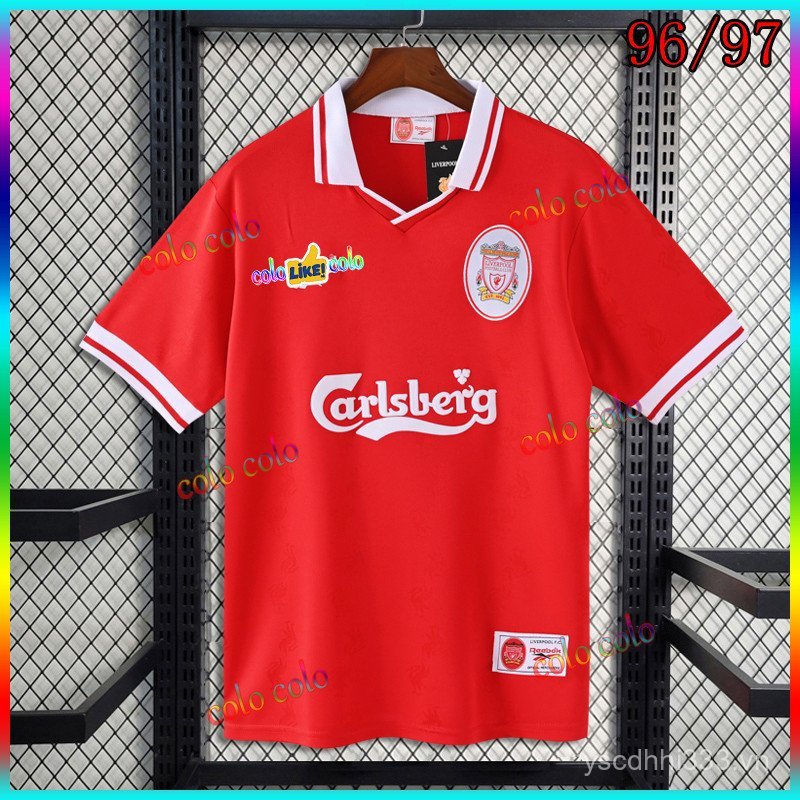 【 Retro SSS + 】 Camiseta retro del Liverpool 1996 / 97, camisetas de fútbol de local X3V2