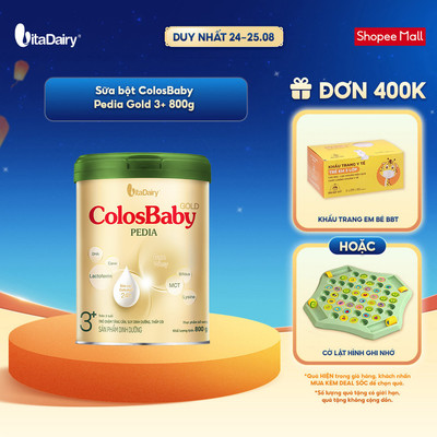 Sữa bột ColosBaby Pedia Gold 3+ - Lon 800g