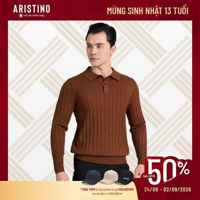 Áo Len Nam Casual Aristino Thiết Kế Đường May Dọc Tinh Tế AWOU10BZ