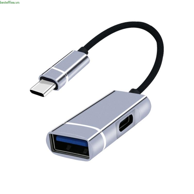 Beste Bộ chuyển đổi USB C Type-C thông minh Hub 2 trong 1 USB C sang PD + USB 3 0