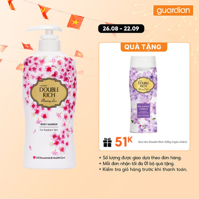 Sữa Tắm Double Rich Blooming Love Dưỡng Sáng Da Hương Hoa Anh Đào 550G