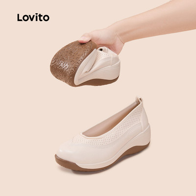 (Casual) Lovito Giày Lười Đế Dày Mềm Mại Đơn Giản Thoải Mái Kiểu Hàn Quốc Dành Cho Nữ Thích Hợp Đi Làm Hàng Ngày LFA75017