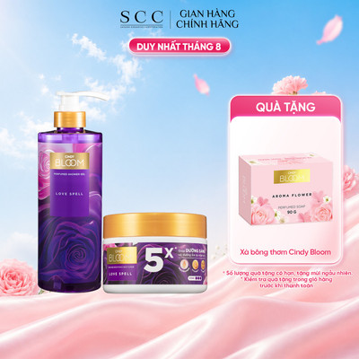 Combo Sữa Tắm 640g & Tẩy Tế Bào Chết 220g Hương Nước Hoa Cindy Bloom Giúp Làm Sạch Dưỡng Sáng