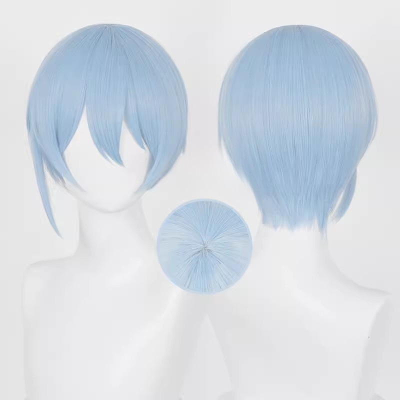 BLUE LOCK Yo Hiori Cosplay Tóc Giả 28cm Tóc Tổng Hợp Chịu Nhiệt Ngắn