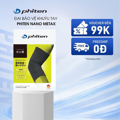 Đai Bảo Vệ Khuỷu Tay Loại Mềm Phiten Nano Metax Elbow Supporter Soft Type