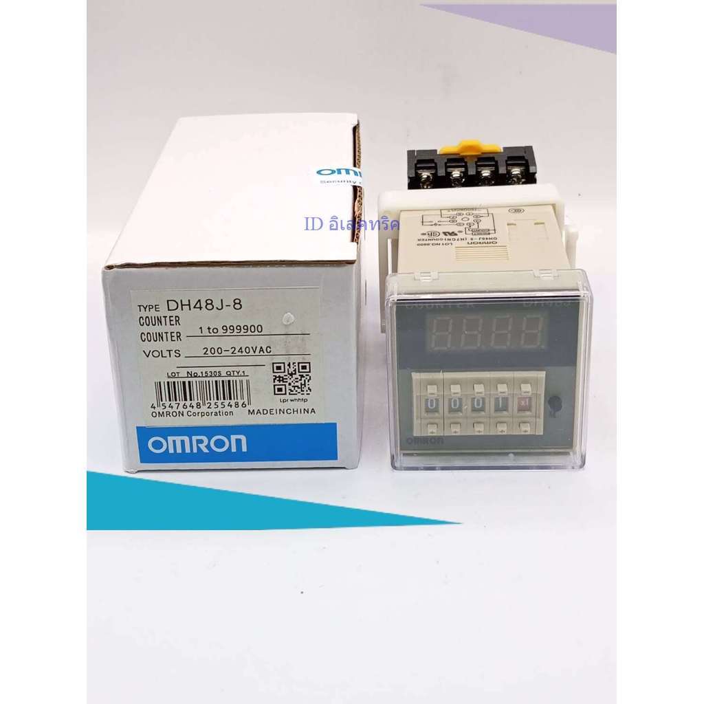 Bộ đếm kỹ thuật số DH48J-8 (0-9999) Có ổ cắm hiện tại 5A 250VAC Có 12V 24V 220V Từ Thái Lan DH48J-8.