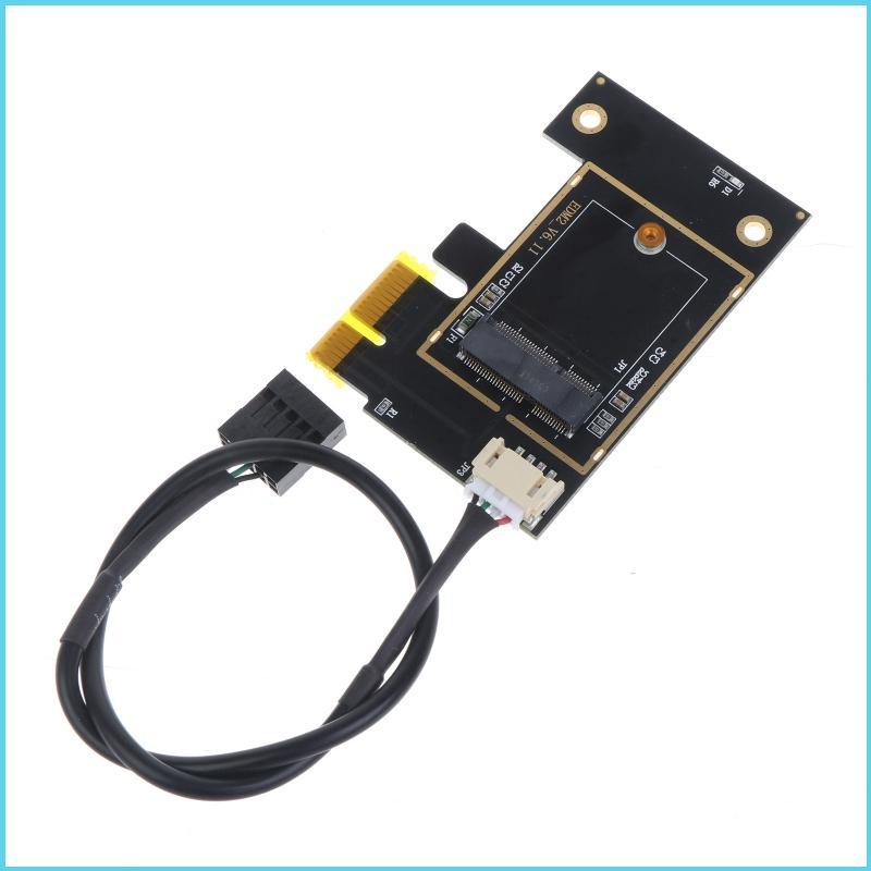 RUN Thẻ Wifi PCI-E 1X sang M 2 NGFF Máy Tính Để Bàn WI-FI Adapter Cho AX200 9260AC 8260AC 7265AC 726